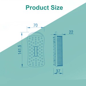 New Silicone Simple Square Shower Brush Portable Wall Mountable Massage Shampoo Brush Silicone Shower Brush - Product Image 5