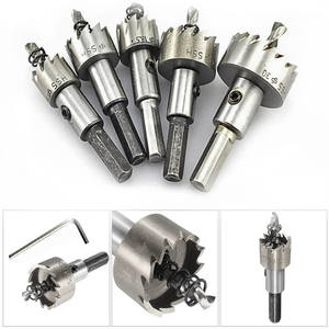 TCT碳化钨孔锯混凝土空心钻头套装，适用于花岗岩瓷砖砖墙石膏不锈钢快速钻孔 - Product Image 5