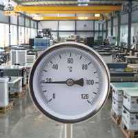 Jauge de température bimétallique en acier inoxydable 2.5 ''personnalisable pour la conception de montage arrière à usage industriel avec prise en charge OEM ODM