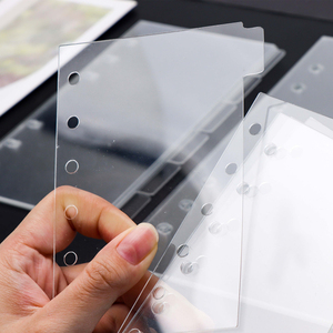 A5 A6 A7 chỉ số ngăn rõ ràng Acrylic <span class=keywords><strong>6</strong></span> <span class=keywords><strong>Tab</strong></span> chia trang tấm bên trong giấy Spacer kế hoạch Tạp Chí lỏng lá chất kết dính ngăn - Product Image 2