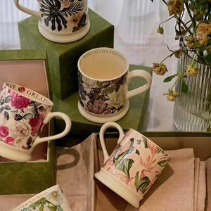 Mug en céramique résistant aux hautes températures, style européen classique, motif floral créatif, avec poignée, pour la maison et le bureau, design <span class=keywords><strong>papillon</strong></span> - Product Image 3