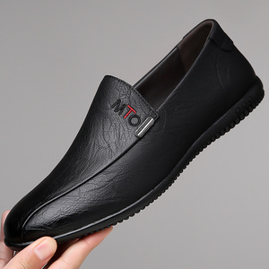 Sepatu Kulit PU Kasual Pria Musim Panas Baru, Bernapas, Anti Selip, Sol Karet, Tren <span class=keywords><strong>Fashion</strong></span> untuk Musim Semi dan Gugur - Product Image 2