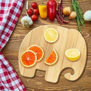 Elephant Shaped Bamboo Wood Chopping Board Serving Charcuterie Board for <strong>Kitchen</strong> Funny Cheese Plate Christmas Dinner Plate - Product Image 6