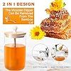 Récipient de pot de miel de 12 oz avec cuillère Distributeur de miel pour stocker le miel pour les cadeaux de Noël dans les cuisines de la maison