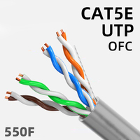 Câble Ethernet intérieur torsadé INZOR 550F Cat 5e UTP OFC 24AWG, conforme aux normes, pour caméra CCTV POE, câble réseau CAT5
