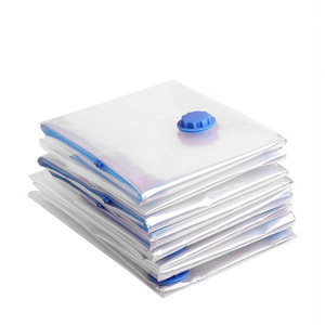 Sacco <span class=keywords><strong>Sottovuoto</strong></span> <span class=keywords><strong>per</strong></span> Vestiti con Valvola Bordo Trasparente Pieghevole Compresso Organizer da Viaggio Salvaspazio - Product Image 3