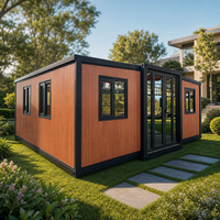 Maison portable moderne de 20 pieds avec salle de bain, maison préfabriquée, conception en panneaux sandwich en acier