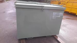 Poubelle avant avec couvercle skip équipement métallique Conteneur bacs de stockage des déchets sur roues - Product Image 2