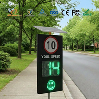 Señal de vehículo de tráfico LED solar Material de aluminio Activado Radar de retroalimentación del conductor Señal de límite de velocidad Seguridad vial Alta intensidad