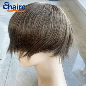 Système capillaire hybride pour hommes, double couche, avec contour en PU, fixation facile, aspect naturel, pour hommes souffrant de perte de <span class=keywords><strong>cheveux</strong></span> - Product Image 6