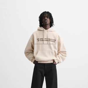 Nuevo diseño personalizado de peso pesado 500 Gsm Drop Shoulder Hoodie fabricantes de algodón en blanco Oversized boxy fit Hoodie para hombres - Product Image 3