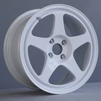 Rines Forjados SHIN con Acabado Blanco, 5 Radios Cóncavos, Ligeros, Forjados en 6061-T6, 17 18 19 20 Pulgadas, 4x100 para Mazda