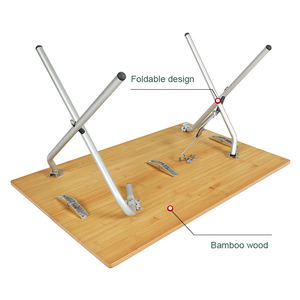 Mesa Plegable Ligera de Aleación de Aluminio <span class=keywords><strong>y</strong></span> Madera IGT, Moderna, para Exteriores, <span class=keywords><strong>Camping</strong></span>, Picnic, Barbacoa, Comedor, <span class=keywords><strong>Playa</strong></span>, Patio, Hospital - Product Image 3