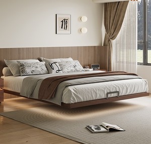 <span class=keywords><strong>Lit</strong></span> flottant en bois massif simple et moderne 2025 <span class=keywords><strong>Lit</strong></span> nordique en bois <span class=keywords><strong>de</strong></span> frêne blanc avec cadre en hêtre à lattes <span class=keywords><strong>Lit</strong></span> doux sans <span class=keywords><strong>tête</strong></span> <span class=keywords><strong>de</strong></span> <span class=keywords><strong>lit</strong></span> - Product Image 2