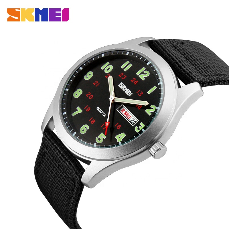 Promotion montre - Montre homme, à Quartz, bracelet en cuir, étanche