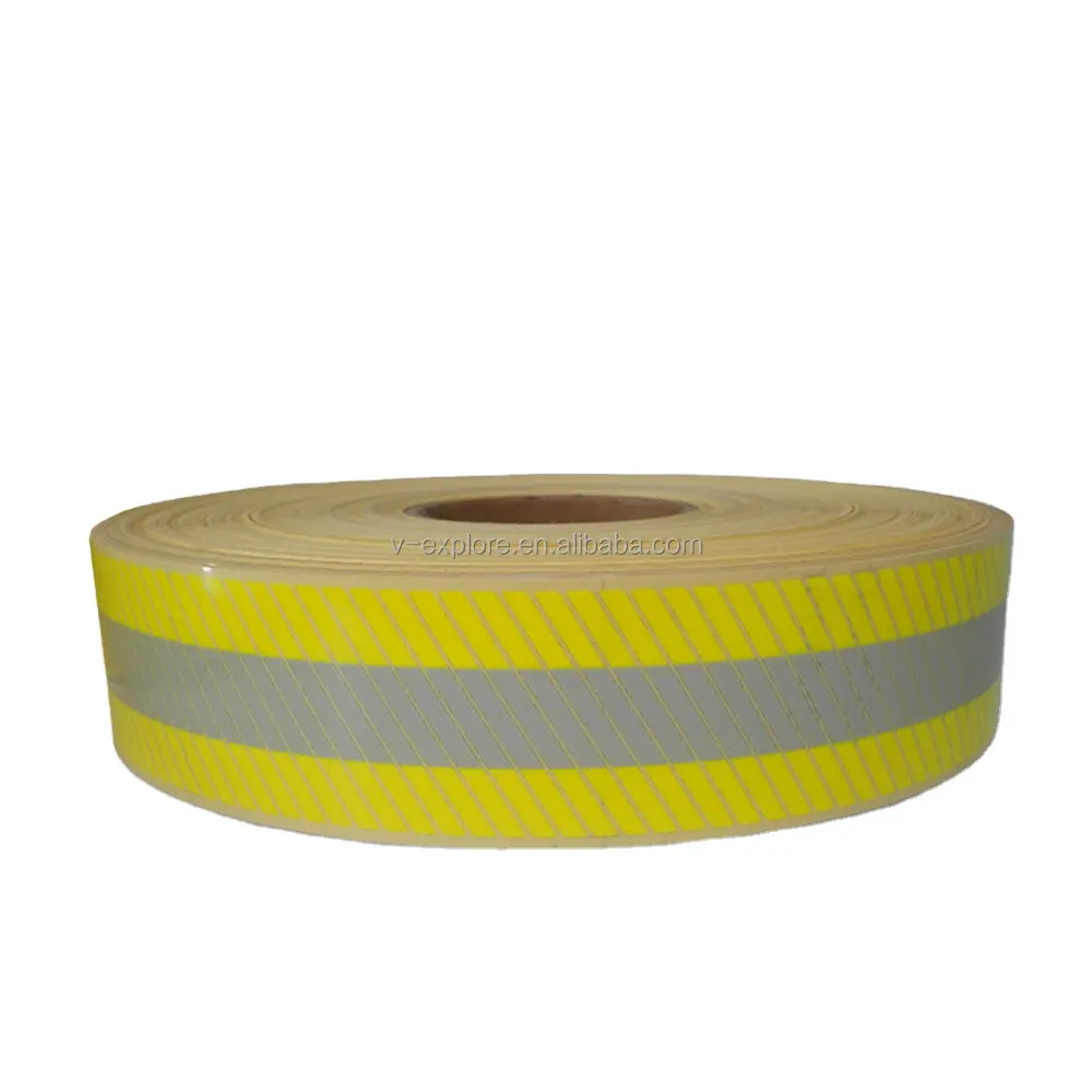 Segmented twill reflective heat transfer film fluorescent red orange and silver reflective tape for safety garment