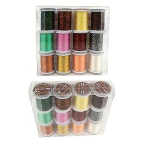 ไมโคร กลินท์ นิมฟ์ เธรด, โฮโล แฟลต ทินเซล วัสดุสำหรับผูกเหยื่อตกปลา กระตุ้นปลา 30 หลา ความหนา 290 เดน (09D-1034) B07 - Product Image 5