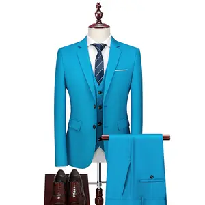 Mens Suits Italian Exclusive Blazer+Vest+Pants Bespoke Tuxedo Wedding Business Man Suits 3 Pcs