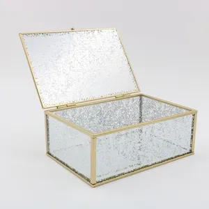 New Design Glass Cosmetic Storage Box Case Storage Holder Organizer Make Up