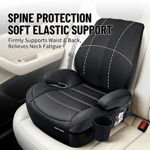Siège <span class=keywords><strong>auto</strong></span> rehausseur sans dossier avec dossier et porte-gobelet, sièges rehausseurs légers pour enfants de 125 à 150 cm, fixation <span class=keywords><strong>Isofix</strong></span> - Product Image 6