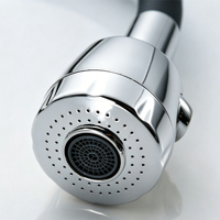 Robinet mélangeur cascade moderne en chrome et zinc pour évier de cuisine, avec douchette extractible, fixation murale, flexible et rotation à 360°