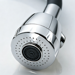 Robinet mélangeur cascade moderne en chrome et zinc pour évier de cuisine, avec douchette extractible, fixation murale, flexible et rotation à 360° - Product Image 2