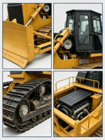Bulldozer à chenilles lourd d'occasion avec moteur puissant pour travaux de terrassement et défrichement sur chantier SHANTUI SD22