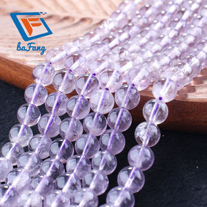 Cuentas de Cuarzo Púrpura Natural, Piedras Sueltas Redondas de Amatista para Fabricación de Joyería DIY - Product Image 2