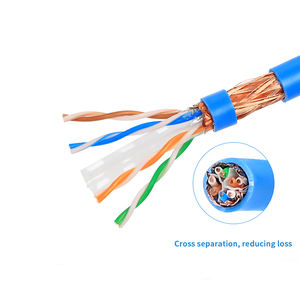 Câble réseau <span class=keywords><strong>Cat</strong></span> <span class=keywords><strong>6a</strong></span> à vitesse rapide meilleur prix PVC 4P paire torsadée câble LAN <span class=keywords><strong>Ethernet</strong></span> SFTP <span class=keywords><strong>STP</strong></span> communications en carton emballé à l'intérieur - Product Image 4