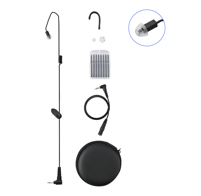 3.5mm Wired Music Earphones & Headphones Mini In-ear Security Earpiece Listen Only Headset for Walkie Talkie and Mobile Phones