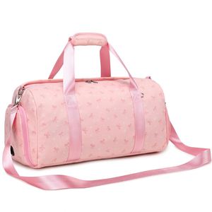 Elegante Bolsa Deportiva de Pana para Niñas, con Múltiples Compartimentos, Compartimento para Zapatos y Bolsillo para Ropa Seca y Mojada - Product Image 1