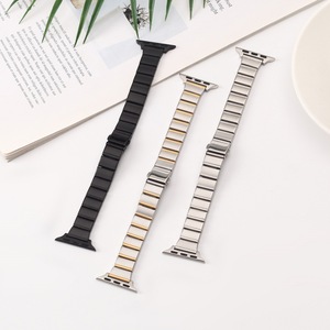 Bracelet élégant féminin mince en métal doré pour Apple Bracelet à chaîne réglable pour femmes Bracelet de montre intelligente habillé pour <span class=keywords><strong>IWatch</strong></span> - Product Image 2