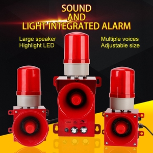 Volume Adjustable 30W 130dB AC220V LED Strobe Signal Sound and Light <b>Alarm</b> for Construction Truck Industrial Crane Forklif HTJ-0 - Product Image 1