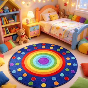 <span class=keywords><strong>Tapis</strong></span> rond pour enfants, style tie-dye abstrait, haute qualité, doux, pour salle <span class=keywords><strong>de</strong></span> jeux, <span class=keywords><strong>tapis</strong></span> <span class=keywords><strong>de</strong></span> <span class=keywords><strong>sol</strong></span> pour la maison - Product Image 2