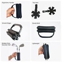 Fabricant direct de moules – Support de clubs de golf portable à 6 emplacements, Caddy de practice OEM, Organisateur de clubs personnalisable en couleur, 6 points de fixation