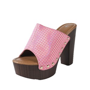 <b>Platform</b> Mules Women <b>Open</b> <b>Toe</b> Sequined Cloth Wood <b>Heel</b> Height Increasing All Seasons Clogs & Mules - Product Image 5