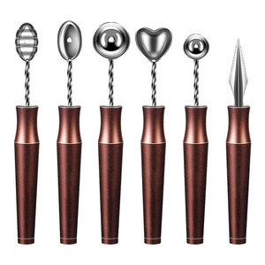 Cuillère à fruits en acier inoxydable 316 avec manche en aluminium, outil multifonctionnel pour la découpe de fruits et la création de plateaux DIY - Product Image 5