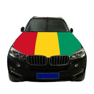 Couverture nationale de capot de voiture abordable drapeau guinée couverture de moteur de voiture drapeau vente directe d'usine tissu polyester - Product Image 3
