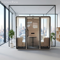 Cabine téléphonique insonorisée de haute qualité Soundbox avec ventilation et éclairage LED pour centre d'appels de bureau