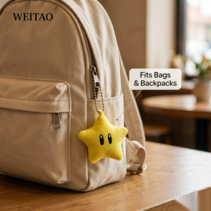 Nouveau porte-clés pendentif étoile jaune en peluche, jouet en peluche doux, cadeau de fête - Product Image 2