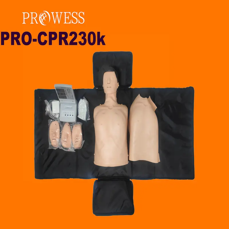PRO-CPR230K Hot Sales Half Body CPR Training Manikin with Controller Emergency Training for Medical Teaching anatomical manikin