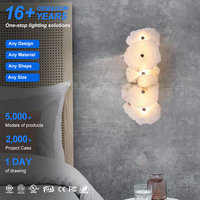 Lampes murales LED au design moderne et luxueux, éclairage blanc chaud, villa, chambre à coucher, fer, albâtre, lampes murales LED