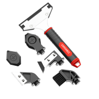 Kit de grattoirs de nettoyage, spatule multifonctionnelle, dissolvant de mastic et de colle pour joints, nettoyage des taches dans la salle de bain, la cuisine et la maison KE6309