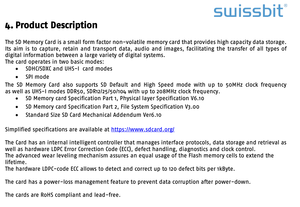 Tarjeta de memoria Swissbit serie 128 Industrial SDHC / SDXC interfaz de alta fiabilidad, 3D pSLC 4GB a GB - Product Image 2