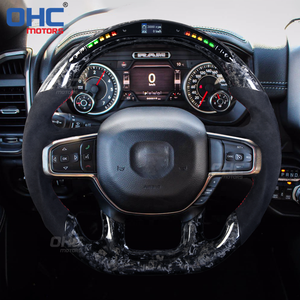 Volant en fibre de carbone forgé à LED pour volants personnalisés Ram 1500 2019 2020 2021 Rebel Laramie Ohc Motors - Product Image 1