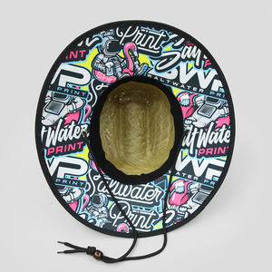 Sombrero de paja de salvavidas de verano bajo bordado personalizado para hombres, sombrero de playa con estampado de verano, salvavidas de Surf con logotipo, sombrero de paja - Product Image 3