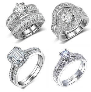 Joyería esterlina banda de boda moda personalizada eternidad fina hip hop plata 925 real para hombres diamante moissanite anillo de compromiso - Product Image 2