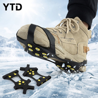 Crampons et pointes antidérapantes pour la randonnée et l'alpinisme - Caoutchouc imperméable de 3 mm d'épaisseur pour une meilleure adhérence sur la glace