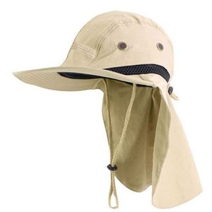 Chapeau de soleil unisexe personnalisé avec logo pour activités de plein air, randonnée, escalade, avec protection de nuque, en maille, pour l'été, la plage, la pêche, et chapeau bob de safari pour enfants. - Product Image 1