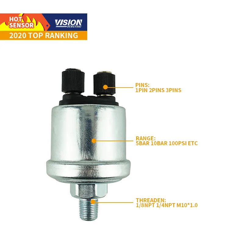 Interruptor de Sensor de presión de aceite VDO, reemplazo para VDO 1/8 NPT Original